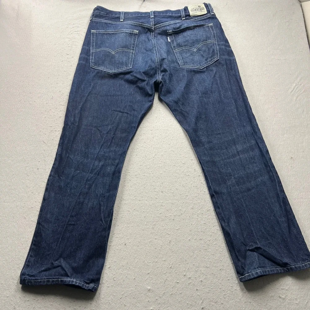 Levis SilverTab Straight Leg Jeans Mens 38x30 Dark Wash Blue Denim 1326
